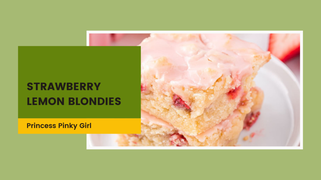 strawberry lemon blondies